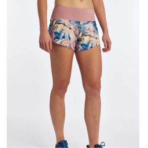 Oiselle Women's Athletic Shorts - Pink and Blue